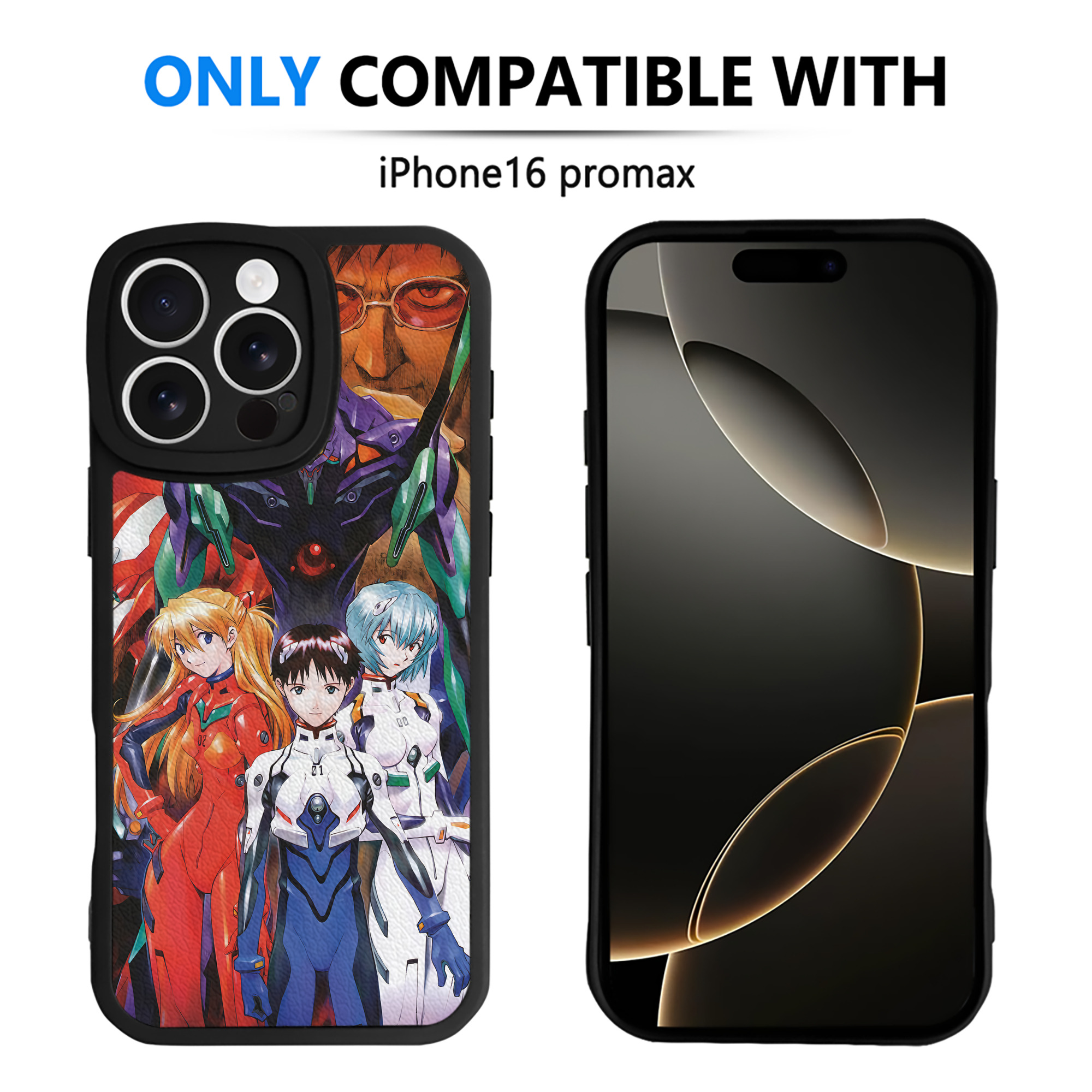 （画像用） EVA 新世紀エヴァンゲリオン 【iPhone 16シリーズ対応】シリコンスマホケース（レザー調） 材質：シリコン